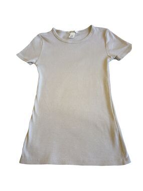 H&M Beige Short Sleeve Cotton Blend Ribbed Crew Neck Tee XS (3 for $12 item)